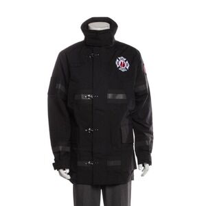 Canada Goose FDNY Foundation Jacket Mens Black Reflective Utility Parka Coat L